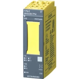 Afbeelding van Siemens simatic dp power met f pm e ppm profisafe for et 200sp 24v dc fail safe switching of dq and up to pl d sil2 or sil3 2 6es7136 6pa00