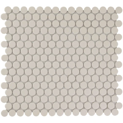 Afbeelding van The Mosaic Factory London Pennyround White 1,9x5,5 cm