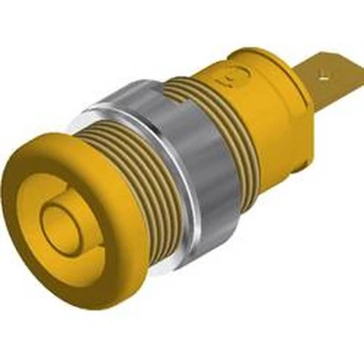 Afbeelding van SKS Hirschmann SEB 2610 F4,8 Veiligheids labconnector, female Bus, inbouw verticaal Stift Ø: 4 mm Geel 1 stuk(s)