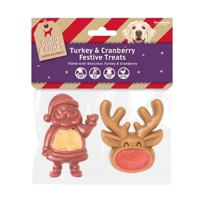 Afbeelding van CUPID &amp; COMET XMAS FESTIVE GEVULDE SANTA EN RENDIER 100 GR
