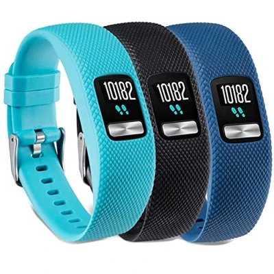 Afbeelding van Tyogeephy Compatible with Garmin Vivofit 4 Bands, Silicone Replacement Band for 4, Secure Metal Watch Clasp Buckle Wristband Strap Women Men Large Small