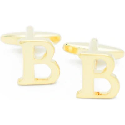 Afbeelding van Manchetknopen Letters Initialen Letter B Goudkleurig