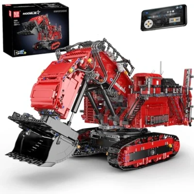Afbeelding van Mould King 17071 Technik rupskraan graafmachine, op afstand bestuurd bouwvoertuigmodel met Control+ app, graafmachine modelbouwset voor volwassenen (4767 delen)