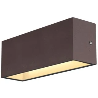Afbeelding van Slv sitra l wl up down led wandopbouwarmatuur voor buiten roestkleurig cct switch 3000 4000 k 1005157