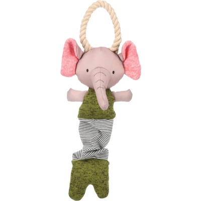 Afbeelding van Flamingo Speelgoed voor puppy&#039;s, BRITTY olifant, groen, 18 x 10 43 cm