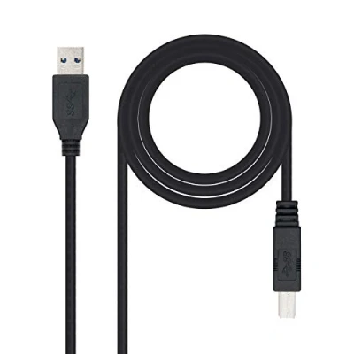 Afbeelding van Nanocable 10.01.0802 BK kabel USB 3.0 voor printer, type A/M B/M, stekker naar stekker, zwart, 2 m
