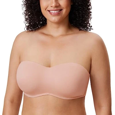 Afbeelding van DELIMIRA Naadloze Grote Maten Strapless Minimizer BH Voor Dames Blush Beige 80F