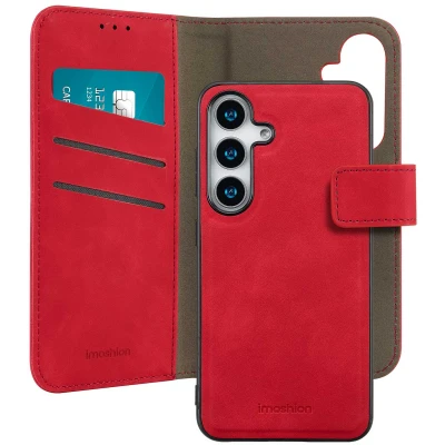 Afbeelding van Samsung Galaxy S25 Hoesje Kunstleder imoshion 2 in 1 Case/Bookcase Rood Telefoonhoesje