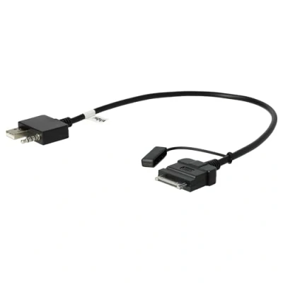 Afbeelding van vhbw AUX Line in adapterkabel auto radio geschikt voor Apple iPod modellen met de 30 polige aansluiting auto, voertuig USB