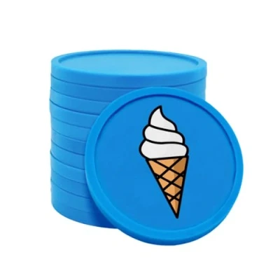 Afbeelding van CombiCraft softijs consumptiemunt Ø29mm blauw 100 stuks