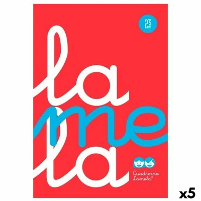 Afbeelding van Schrift Lamela Rood Din A4 80 Lakens (5 Stuks)