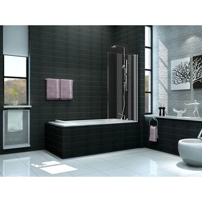 Afbeelding van Wiesbaden draaibare badwand 800x1500 6mm NANO chroom