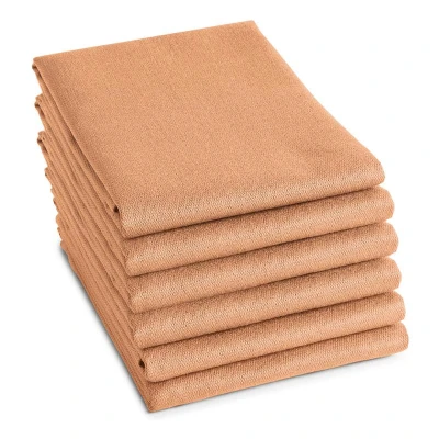 Afbeelding van Theedoek DDDDD Logo Pastel Peach (Set van 6)