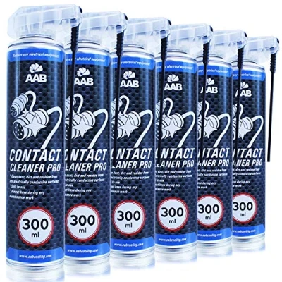 Afbeelding van AAB Contact Cleaner PRO 300ml Set of 6 Powerful Cleaning Agent MAF Cleaner, Spray, Dust Electronics Switch