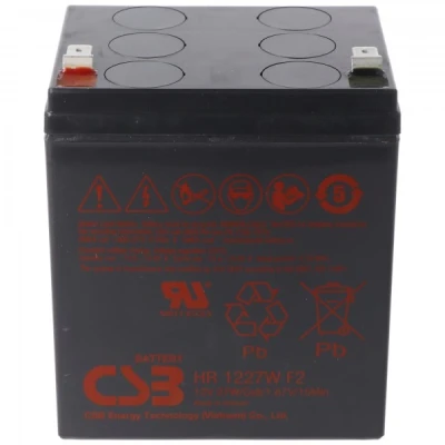 Afbeelding van CSB HR1227WF2 12 volt AGM loodzuuraccu 27 Wh, 90x70x106 mm Faston 6,3 bestand tegen hoge stroomsterkte