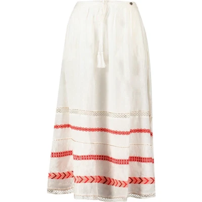 Afbeelding van Superdry Vintage Embroidered Maxirok, Dames, Maat: 38, Cream
