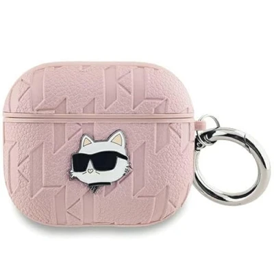 Afbeelding van CG Mobile Karl Lagerfeld Klap2PGCHPP Hoes voor AirPods Pro 2 (2022/2023) Roze Monogram Choupette Head