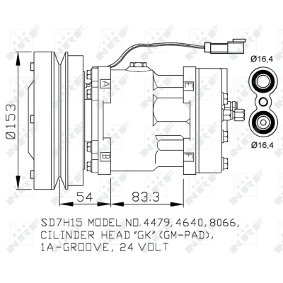 Afbeelding van NRF Airco compressor 32879