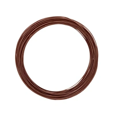Afbeelding van Vaessen Creative Aludraht Schmuck, Biegsam, Aluminium, Braun, 1 mm x 10 m, Chocolade