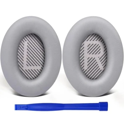 Afbeelding van SoloWIT® Oorkussens Vervanging voor Bose QuietComfort 35 (QC35) and Quiet Comfort II (QC35 II) Over ear Hoofdtelefoon Earpads en Cushions