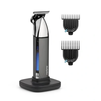 Afbeelding van BaByliss Super X metalen baardtrimmer voor mannen, precisie stoppel en baardverzorgingsset, draadloos, waterdicht, geschenken mannen zilver