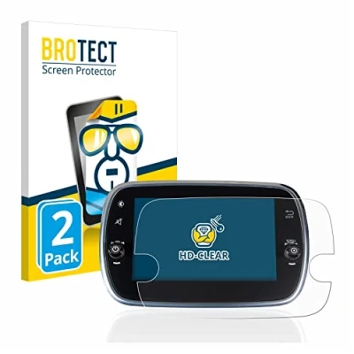 Afbeelding van BROTECT Screenprotector voor Fiat 500 Abarth Uconnet 7&quot; Folie Beschermfolie transparant (2 Stuks)
