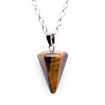 Afbeelding van Zentana Pendelketting Tijgeroog Pendel Ketting &amp; Edelsteen Hanger Inzicht