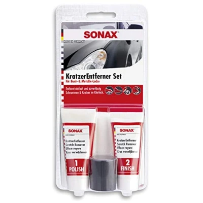 Afbeelding van SONAX 1837575 Krasverwijderingsset verf (50 ml) voor het handmatig verwijderen van plaatselijke krassen en schaafwonden blanke lakken Artikelnummer 3059410
