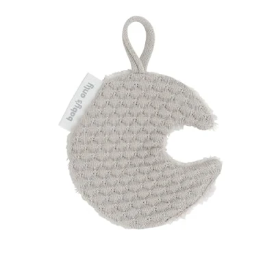 Afbeelding van Baby&#039;s Only Gebreid speendoekje Speenknuffel maan Sky Urban Taupe