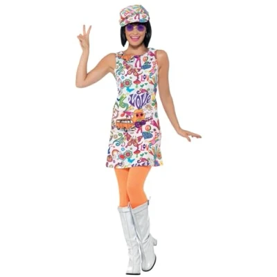 Afbeelding van SMIFFYS Cool jaren 60 hippie kostuum voor vrouwen S Volwassenen kostuums
