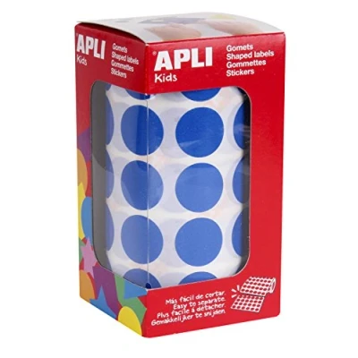 Afbeelding van Zelfklevende stickers, rond, 20 mm, blauw, op rol