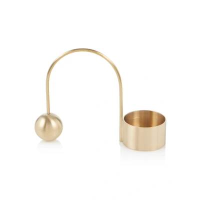 Afbeelding van Ferm LIVING Balance waxinelichthouder 9 cm Goud