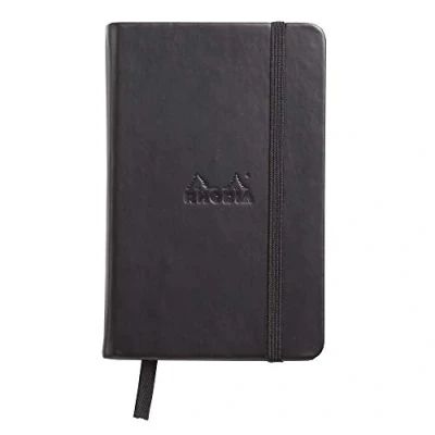 Afbeelding van RHODIA 118069C Rigid Black Webnotebook A6 Gevoerd 192 pagina&#039;s Clairefontaine Ivoorpapier 90 g/m? Bladwijzer, Elastische sluiting Kunstleer Cover