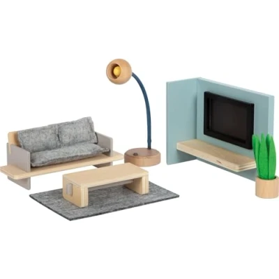 Afbeelding van small foot poppenhuis meubels, houten woonkamer, meubelset voor het poppenhuis, kinderen vanaf 3 jaar, 12633