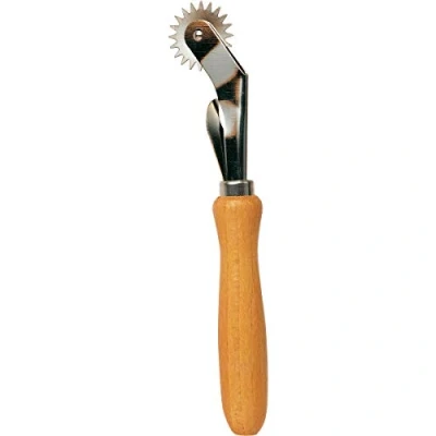 Afbeelding van Prym 611276 Kopieerwiel met houten handvat en getande metalen wiel, hout, natuur, zilverkleurig, één maat
