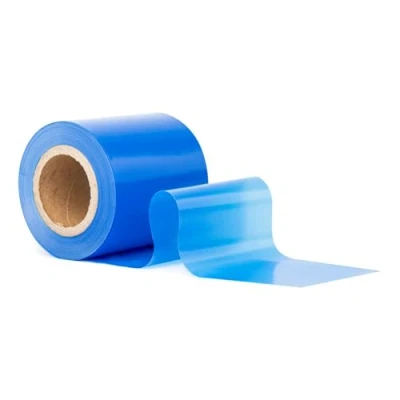 Afbeelding van Flatterband, gekleurd, 50 m x 70 mm, LDPE folieband, afsluitband niet klevend, kleur blauw