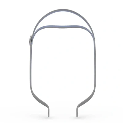 Afbeelding van Resmed AirFit N30 hoofdband QuickFit voor neus CPAP maskers, automatisch verstelbaar elastisch materiaal een perfecte pasvorm, grijs met blauwe accenten (één maat)