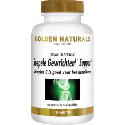 Afbeelding van Golden Naturals Soepele Gewrichten &amp; Kraakbeen Support Tabletten 120TB
