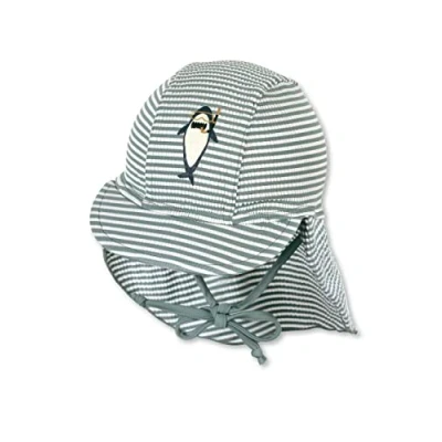 Afbeelding van Sterntaler unisex kinderen badmuts met nekbescherming kinderpet haai UV bescherming 50+, donkergroen, 49 cm
