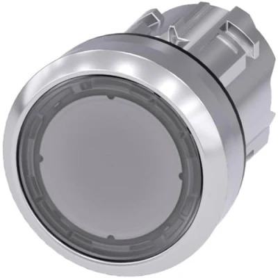 Afbeelding van Siemens 3SU10510AB700AA0 3SU1051 0AB70 0AA0 Verlichte druktoets Bedieningsknop vlak, Metalen frontring, Hoogglans Helder 1 stuk(s)
