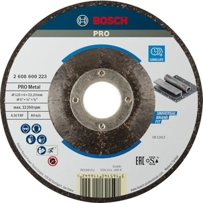Afbeelding van Bosch Accessories 2608600223 Afbraamschijf gebogen Diameter 125 mm Boordiameter 22.23 Metaal 1 stuk(s)