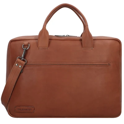 Afbeelding van Plevier Structure Lloyd Enkelvaks Laptoptas 17,3&#039;&#039; cognac