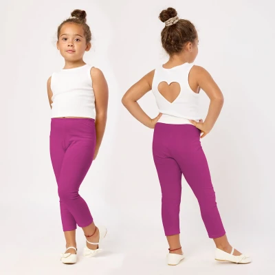 Afbeelding van Merry Style MS MS10 131 LE Meisjes 2Pack Leggings Sport Vrijetijdsbroek Lang Viscose Sporbroek Yogabroek Fuchsia2 122