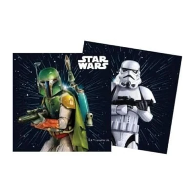 Afbeelding van Procos Papieren servetten FSC Star Wars Galaxy (33 x 33 cm, dubbele doek), 20 stuks, meerkleurig, 93881