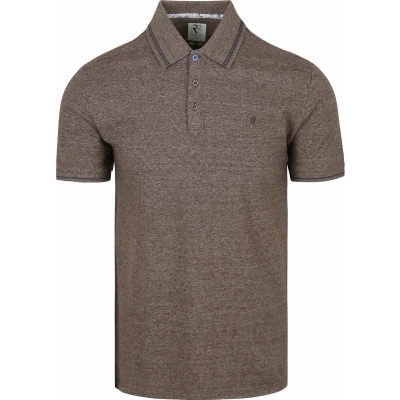 Afbeelding van R2 Amsterdam Polo Soft Solid Brown Maat M Heren