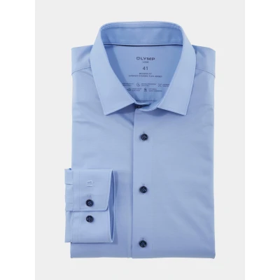 Afbeelding van OLYMP Overhemd 24/Seven Basic Modern Fit Bleu / ice blue 37