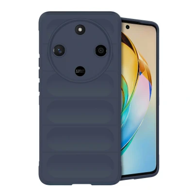 Afbeelding van Honor Magic 6 Lite Hoesje Siliconen en TPU (zacht) iMoshion Softcase/Backcover Donkerblauw Telefoonhoesje