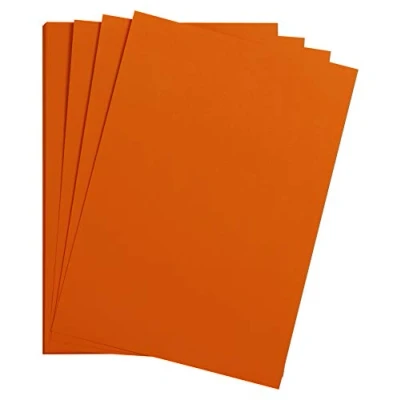 Afbeelding van Clairefontaine Ref 975255C Maya glad gekleurde tekenkaart (verpakking van 25 vellen) 185 g/m² A4 (29,7 x 21cm) Oranje kleur Diep geverfd, zuurvrij, pH neutraal