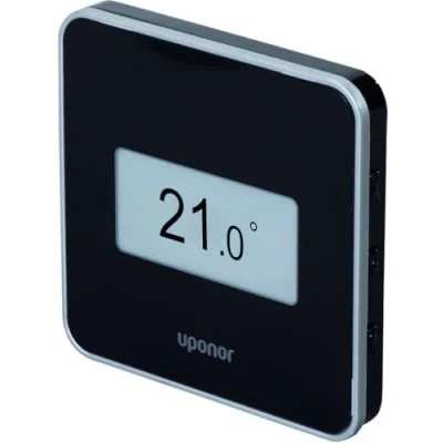 Afbeelding van Uponor Smatrix Wave Style T 169 thermostaat kamersensor regelaar 1087817 zwart