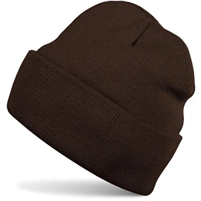 Afbeelding van styleBREAKER uniseks warme muts, fijn gebreide muts dubbel gebreid, winter 04024029, Farbe:Donkerbruin
